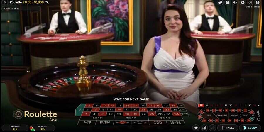 live casino table games (Roulette)